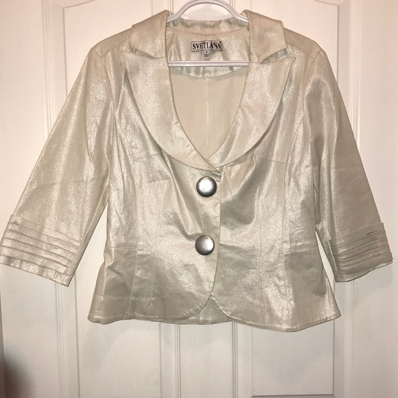🧵 Pearl & Silver Blazer - Picture 1 of 6